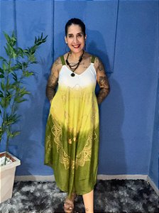 Vestido Trapezio Leve com Ajuste nas Alças