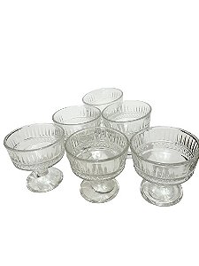 Jogo de Taças de Vidro para Sobremesa – 235ml – 6 Peças