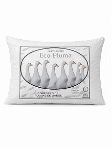 Travesseiro Eco-Pluma 70x50cm 100% Poliéster – Pluma Sintética Siliconizada