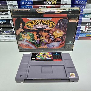 Battletoads Battlem. - SNES (BR/Caixa de locadora/Sem manual)