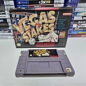 Vegas Stakes - SNES (USA/Caixa de locadora/Sem manual)