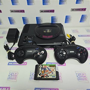 Mega Drive c/ 2 controles e Sonic 2 (JP/Loose)