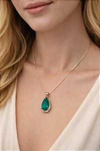 Colar Gota Esmeralda Royale