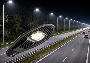 LUMINÁRIA PÚBLICA LED COB 50W - 6000K- BRANCO FRIO - BIVOLT