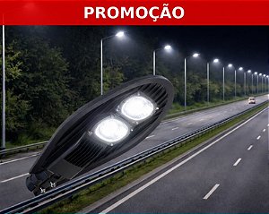 LUMINÁRIA PÚBLICA LED COB 100W - 6000K- BRANCO FRIO - BIVOLT