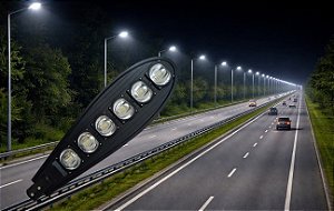 LUMINÁRIA PÚBLICA LED COB 300W - 6000K- BRANCO FRIO - BIVOLT