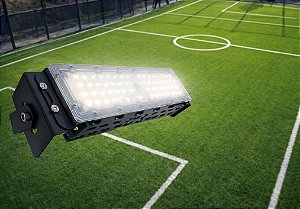 REFLETOR LED MODULAR 50W = 01X 50W 6500K - BRANCO FRIO - ALTA POTENCIA - 05.000 LUMENS - IP67