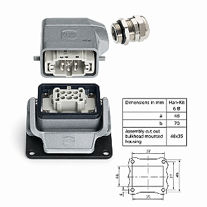 Conector Industrial Han-Kit® 6B