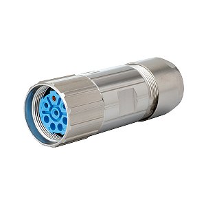 Kit Hibrido M23 Potência Sinal Fêmea 8 Polos