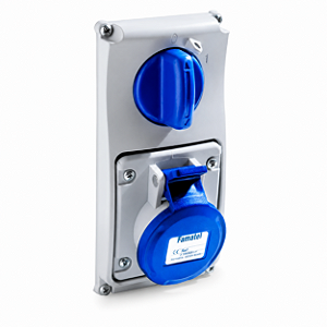 Tomada Industrial com Bloqueio Mecânico Painel Vertical Famatel Speed Pro 16A 3P+N+T 220/240V IP54