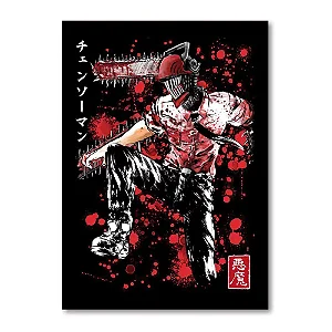 Placa Decorativa Chainsaw Man (Grande 30x42cm)