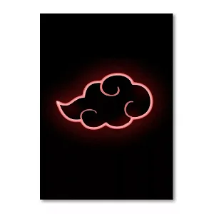 Placa Decorativa Naruto - Akstsuki Logo (Media 21x30 cm)