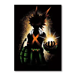Placa Decorativa Boku no Hero - Bakugo (Pequena 10x,14cm)