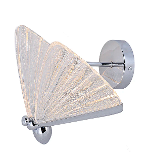 ARANDELA LED BORBOLETA 20X17 6W METAL CROMADO DCB03295