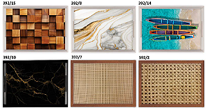 BANDEJA DE SERVI 30X40 C/ VIDRO 392