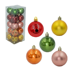 BOLA NATALINA 20PÇS 4CM SF2180