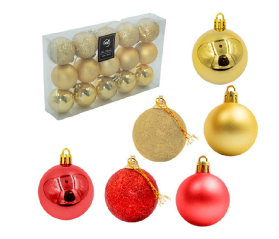 BOLA NATALINA 4CM-15PÇS
