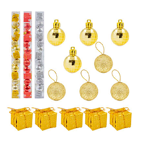 BOLAS NATALINAS 3CM 13 PÇS GLITTER NS368976