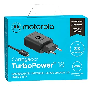 CARREGADOR MOTOROLA MICRO USB