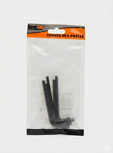 CHAVES HEX PRETAS 5PÇS 4MM BFH2815