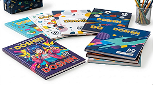 CADERNO BROCHURAO 80F DOSHIN SORTIDOS