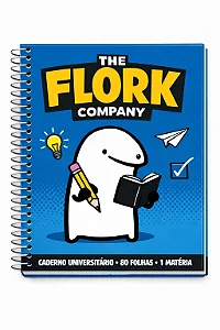 CADERNO UNIVERSITARIO THE FLORK COMPANY 80FLS 1M