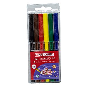 CANETA HIDROGRÁFICA PLUS 06 CORES YP8255