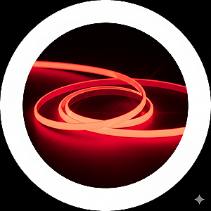 FITA DE LED NEON SLIM 8W/M 12V VERMELHO 20M 40071000