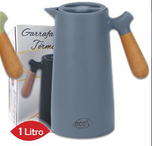 GARRAFA TERMICA 1L CINZA ECO24006