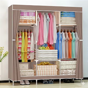 GUARDA ROUPAS COM CORTINA XC-GR-04