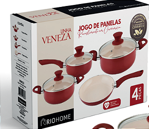 JOGO DE PANELAS 4PÇS VENEZA PAN023