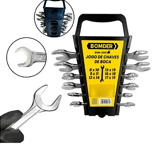 JOGO DE CHAVE FIXA 8 A 19MM 6 PCS BOM-3202