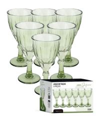 JOGO DE TAÇA 300ML SAFIRA GREEN TAC019