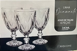 JOGO DE TAÇA DIAMANTE 340ML TAC004