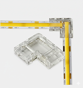 KIT 10 PÇS CONECTOR EM L P/ FITA DE LED PRO E COB 15511099