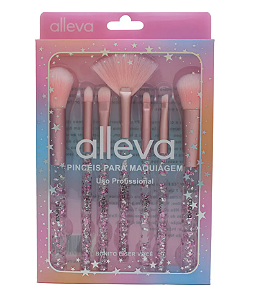 KIT PINCEL MAQUIAGEM ALLEVA  7 PEÇAS