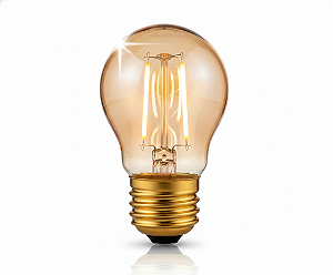 LAMPADA LED FILAMENTO G45 2W LUZ QUENTE 0333000