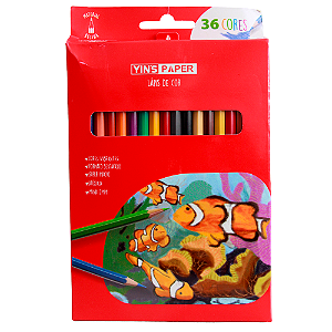 LÁPIS DE COR RESINA 36 CORES SEXTAVADO YP8237