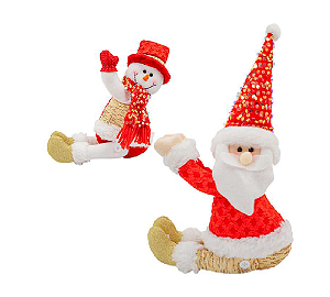 PAPAI NOEL PLUSH 54X15CM EM PÉ NS348835