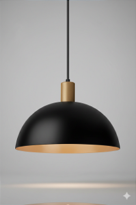 PENDENTE BIA ALUM DOURADO PRETO LISO 813030-08