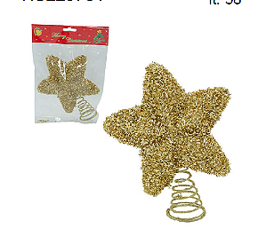 PONTA DE ARVORE 17,5X15X4,5CM ESTRELA GLITTER NS229731