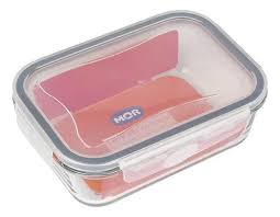 POTE DE VIDRO RETANGULAR C- TAMPA 370ML 007801
