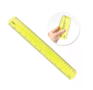 RÉGUA FLEX 30CM AMARELO LIMA -11730