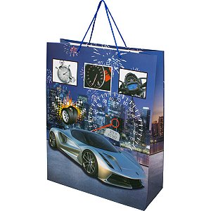 SACOLA DE PRESENTE G CARROS 7913