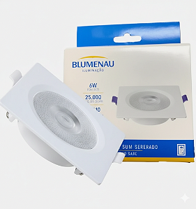 SPOT LED SLIM QUADRADO 6W 3.000K BQ BLUMENAU 80263004