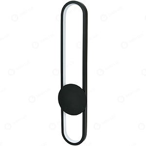 ARANDELA PAREDE ARCUS PRETO 12W EBAR80395