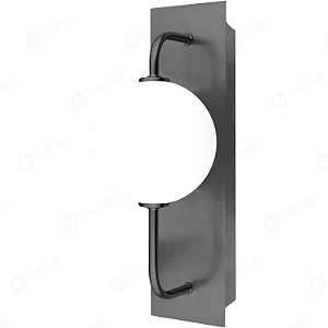 ARANDELA LÚMENOS 9W PRETA EBAR80445