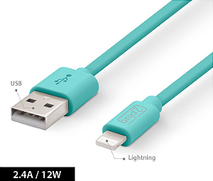 CABO DE CARREGAMENTO TURBO USB P/LIGHTNING KD-16A AZUL