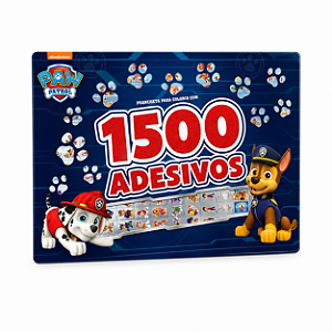 PRACHETA P/ COLORIR COM 1500 ADESIVOS PATRULHA CANINA