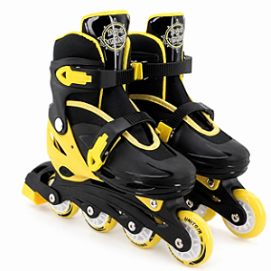 PATINS INLINE KIT PRETO/AMARELO 1438 T 34-37M